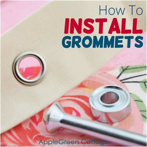 how to put metal grommets in fabric|how to insert rubber grommets.